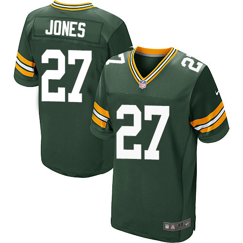 Nike Packers #27 Josh Jones Green Team Color Men's Stitched NFL Elite Jersey - Click Image to Close
